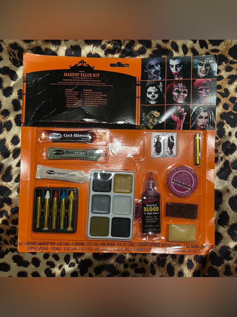 Vintage Fun World Halloween Horror Special FX Costume FX Makeup Value Kit